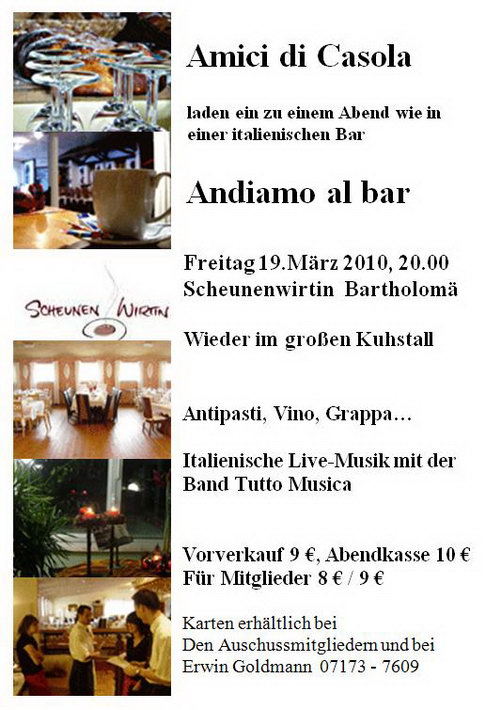 Andiamo al bar